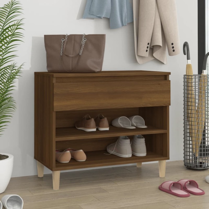 vidaXL Schuhregal Braun Eichen-Optik 70x36x60 cm Holzwerkstoff vidaXL Schuhregal Braun Eichen-Optik 70x36x60 cm Holzwerkstoff