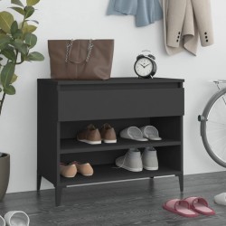 vidaXL Schuhregal Schwarz 70x36x60 cm Holzwerkstoff