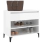vidaXL Schuhregal Hochglanz-Weiß 70x36x60 cm Holzwerkstoff vidaXL Schuhregal Hochglanz-Weiß 70x36x60 cm Holzwerkstoff