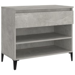 vidaXL Schuhregal Betongrau 70x36x60 cm Holzwerkstoff