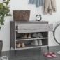 vidaXL Schuhregal Grau Sonoma 70x36x60 cm Holzwerkstoff vidaXL Schuhregal Grau Sonoma 70x36x60 cm Holzwerkstoff