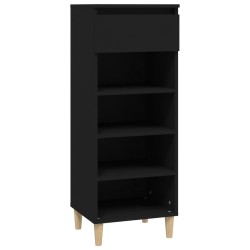 vidaXL Schuhschrank Schwarz 40x36x105 cm Holzwerkstoff