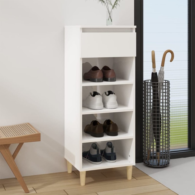 vidaXL Schuhschrank Hochglanz-Weiß 40x36x105 cm Holzwerkstoff vidaXL Schuhschrank Hochglanz-Weiß 40x36x105 cm Holzwerkstoff