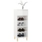 vidaXL Schuhschrank Hochglanz-Weiß 40x36x105 cm Holzwerkstoff vidaXL Schuhschrank Hochglanz-Weiß 40x36x105 cm Holzwerkstoff