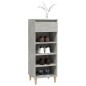 vidaXL Schuhschrank Betongrau 40x36x105 cm Holzwerkstoff vidaXL Schuhschrank Betongrau 40x36x105 cm Holzwerkstoff