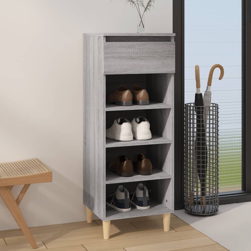 vidaXL Schuhschrank Grau Sonoma 40x36x105 cm Holzwerkstoff vidaXL Schuhschrank Grau Sonoma 40x36x105 cm Holzwerkstoff