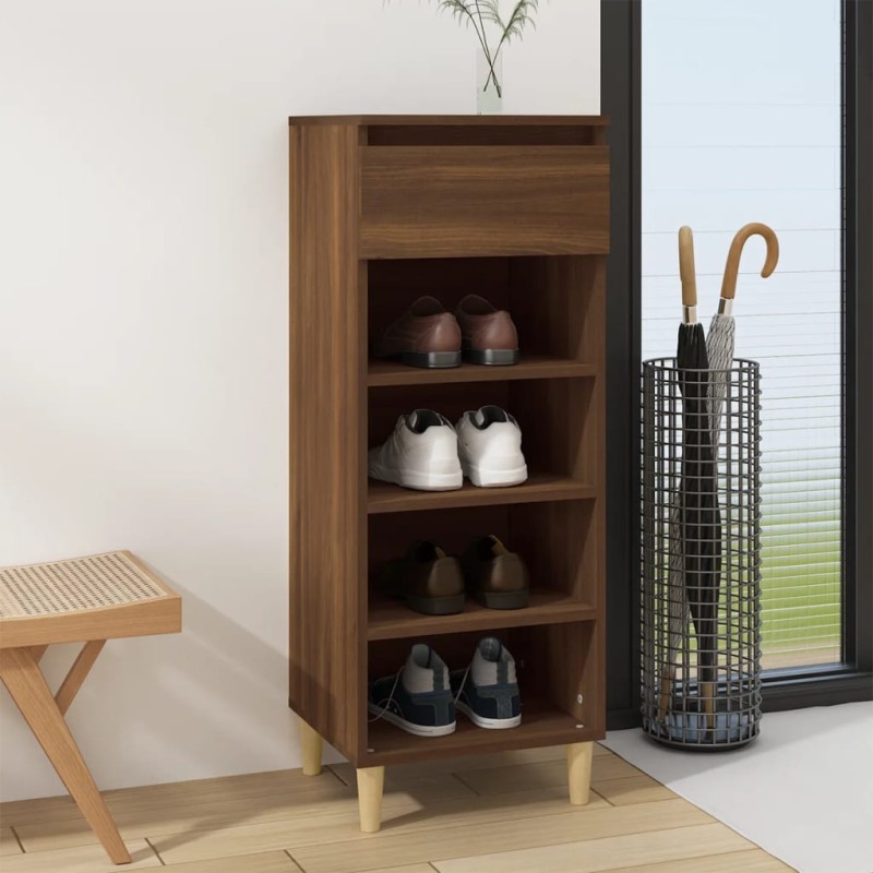 vidaXL Schuhschrank Braun Eichen-Optik 40x36x105 cm Holzwerkstoff vidaXL Schuhschrank Braun Eichen-Optik 40x36x105 cm Holzwerkstoff