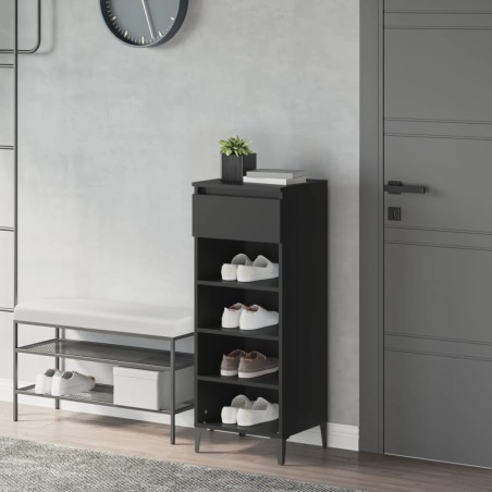 vidaXL Schuhregal Schwarz 40x36x105 cm Holzwerkstoff