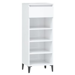 vidaXL Schuhregal Hochglanz-Weiß 40x36x105 cm Holzwerkstoff