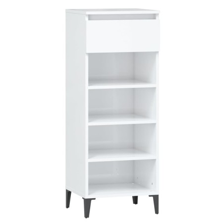 vidaXL Schuhregal Hochglanz-Weiß 40x36x105 cm Holzwerkstoff