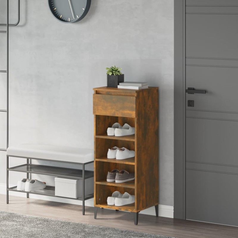 vidaXL Schuhregal Räuchereiche 40x36x105 cm Holzwerkstoff vidaXL Schuhregal Räuchereiche 40x36x105 cm Holzwerkstoff