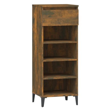 vidaXL Schuhregal Räuchereiche 40x36x105 cm Holzwerkstoff