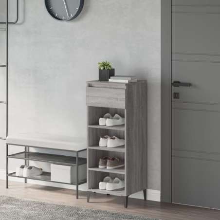 vidaXL Schuhregal Grau Sonoma 40x36x105 cm Holzwerkstoff