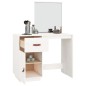 vidaXL Schminktisch Weiß 95x50x134 cm Massivholz Kiefer vidaXL Schminktisch Weiß 95x50x134 cm Massivholz Kiefer