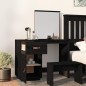vidaXL Schminktisch Schwarz 95x50x134 cm Massivholz Kiefer vidaXL Schminktisch Schwarz 95x50x134 cm Massivholz Kiefer