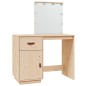 vidaXL Schminktisch mit LED 95x50x133,5 cm Massivholz Kiefer vidaXL Schminktisch mit LED 95x50x133,5 cm Massivholz Kiefer