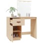 vidaXL Schminktisch mit LED 95x50x133,5 cm Massivholz Kiefer vidaXL Schminktisch mit LED 95x50x133,5 cm Massivholz Kiefer