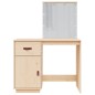 vidaXL Schminktisch mit LED 95x50x133,5 cm Massivholz Kiefer vidaXL Schminktisch mit LED 95x50x133,5 cm Massivholz Kiefer