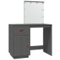 vidaXL Schminktisch mit LED Grau 95x50x133,5 cm Massivholz Kiefer vidaXL Schminktisch mit LED Grau 95x50x133,5 cm Massivholz Kiefer
