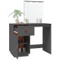 vidaXL Schminktisch mit LED Grau 95x50x133,5 cm Massivholz Kiefer vidaXL Schminktisch mit LED Grau 95x50x133,5 cm Massivholz Kiefer
