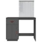 vidaXL Schminktisch mit LED Grau 95x50x133,5 cm Massivholz Kiefer vidaXL Schminktisch mit LED Grau 95x50x133,5 cm Massivholz Kiefer