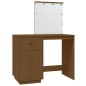 vidaXL Schminktisch mit LED Honigbraun 95x50x133,5cm Massivholz Kiefer vidaXL Schminktisch mit LED Honigbraun 95x50x133,5cm Massivholz Kiefer