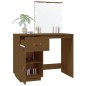 vidaXL Schminktisch mit LED Honigbraun 95x50x133,5cm Massivholz Kiefer vidaXL Schminktisch mit LED Honigbraun 95x50x133,5cm Massivholz Kiefer