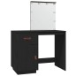 vidaXL Schminktisch mit LED Schwarz 95x50x133,5 cm Massivholz Kiefer vidaXL Schminktisch mit LED Schwarz 95x50x133,5 cm Massivholz Kiefer