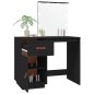 vidaXL Schminktisch mit LED Schwarz 95x50x133,5 cm Massivholz Kiefer vidaXL Schminktisch mit LED Schwarz 95x50x133,5 cm Massivholz Kiefer