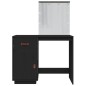vidaXL Schminktisch mit LED Schwarz 95x50x133,5 cm Massivholz Kiefer vidaXL Schminktisch mit LED Schwarz 95x50x133,5 cm Massivholz Kiefer