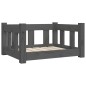 vidaXL Hundebett Grau 55,5x45,5x28 cm Massivholz Kiefer vidaXL Hundebett Grau 55,5x45,5x28 cm Massivholz Kiefer