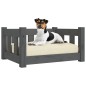 vidaXL Hundebett Grau 55,5x45,5x28 cm Massivholz Kiefer vidaXL Hundebett Grau 55,5x45,5x28 cm Massivholz Kiefer