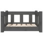 vidaXL Hundebett Grau 55,5x45,5x28 cm Massivholz Kiefer vidaXL Hundebett Grau 55,5x45,5x28 cm Massivholz Kiefer