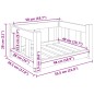 vidaXL Hundebett Grau 55,5x45,5x28 cm Massivholz Kiefer vidaXL Hundebett Grau 55,5x45,5x28 cm Massivholz Kiefer