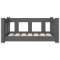 vidaXL Hundebett Grau 65,5x50,5x28 cm Massivholz Kiefer