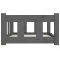 vidaXL Hundebett Grau 65,5x50,5x28 cm Massivholz Kiefer