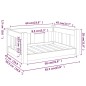 vidaXL Hundebett Grau 65,5x50,5x28 cm Massivholz Kiefer