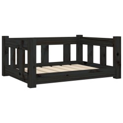 vidaXL Hundebett Schwarz 65,5x50,5x28 cm Massivholz Kiefer