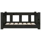vidaXL Hundebett Schwarz 65,5x50,5x28 cm Massivholz Kiefer vidaXL Hundebett Schwarz 65,5x50,5x28 cm Massivholz Kiefer