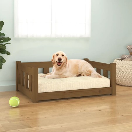 vidaXL Hundebett Braun 75,5x55,5x28 cm Massivholz Kiefer