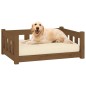vidaXL Hundebett Braun 75,5x55,5x28 cm Massivholz Kiefer vidaXL Hundebett Braun 75,5x55,5x28 cm Massivholz Kiefer