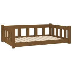 vidaXL Hundebett Honigbraun 95,5x65,5x28 cm Massivholz Kiefer
