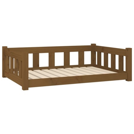 vidaXL Hundebett Honigbraun 95,5x65,5x28 cm Massivholz Kiefer