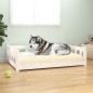 vidaXL Hundebett Weiß 105,5x75,5x28 cm Massivholz Kiefer vidaXL Hundebett Weiß 105,5x75,5x28 cm Massivholz Kiefer