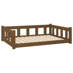 vidaXL Hundebett Honigbraun 105,5x75,5x28 cm Massivholz Kiefer