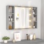 vidaXL Spiegelschrank mit LED Grau Sonoma 76x15x55 cm vidaXL Spiegelschrank mit LED Grau Sonoma 76x15x55 cm
