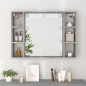 vidaXL Spiegelschrank mit LED Grau Sonoma 76x15x55 cm vidaXL Spiegelschrank mit LED Grau Sonoma 76x15x55 cm