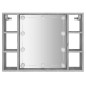 vidaXL Spiegelschrank mit LED Grau Sonoma 76x15x55 cm vidaXL Spiegelschrank mit LED Grau Sonoma 76x15x55 cm