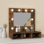 vidaXL Spiegelschrank mit LED Räuchereiche 60x31,5x62 cm vidaXL Spiegelschrank mit LED Räuchereiche 60x31,5x62 cm