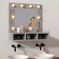 vidaXL Spiegelschrank mit LED Grau Sonoma 60x31,5x62 cm vidaXL Spiegelschrank mit LED Grau Sonoma 60x31,5x62 cm